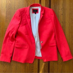J. Crew Regent wool blazer jacket coat 12 coral red orange EUC (see photos)